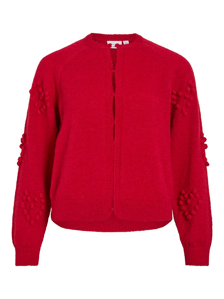 Vila Cardigan "Vimerit" in Rot - 52% | Größe S | Damen-pullover-cardigans