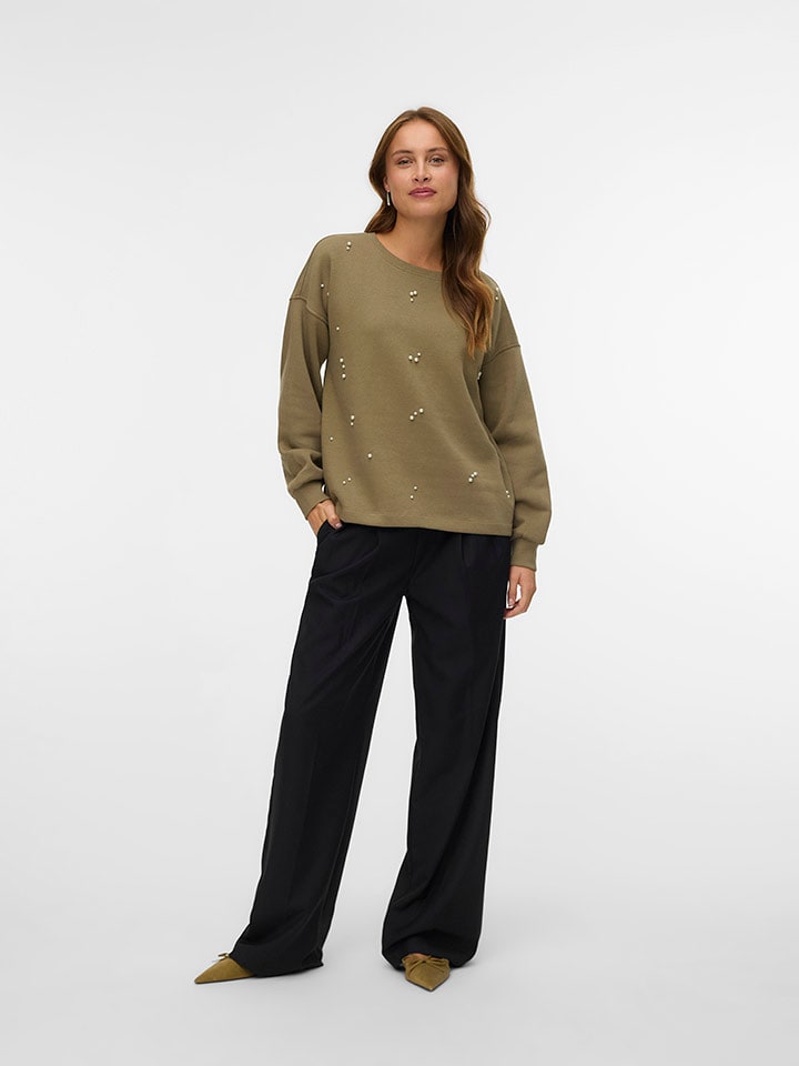 Vero Moda Sweatshirt in Khaki - 64% | Größe XS | Damen-sweatshirts-jacken