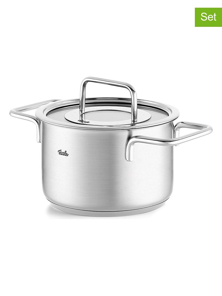 Fissler 2tlg. Set: Edelstahl-Kochtopf "Pure Collection" - Ø 16 cm - 15% | Kochgeschirr