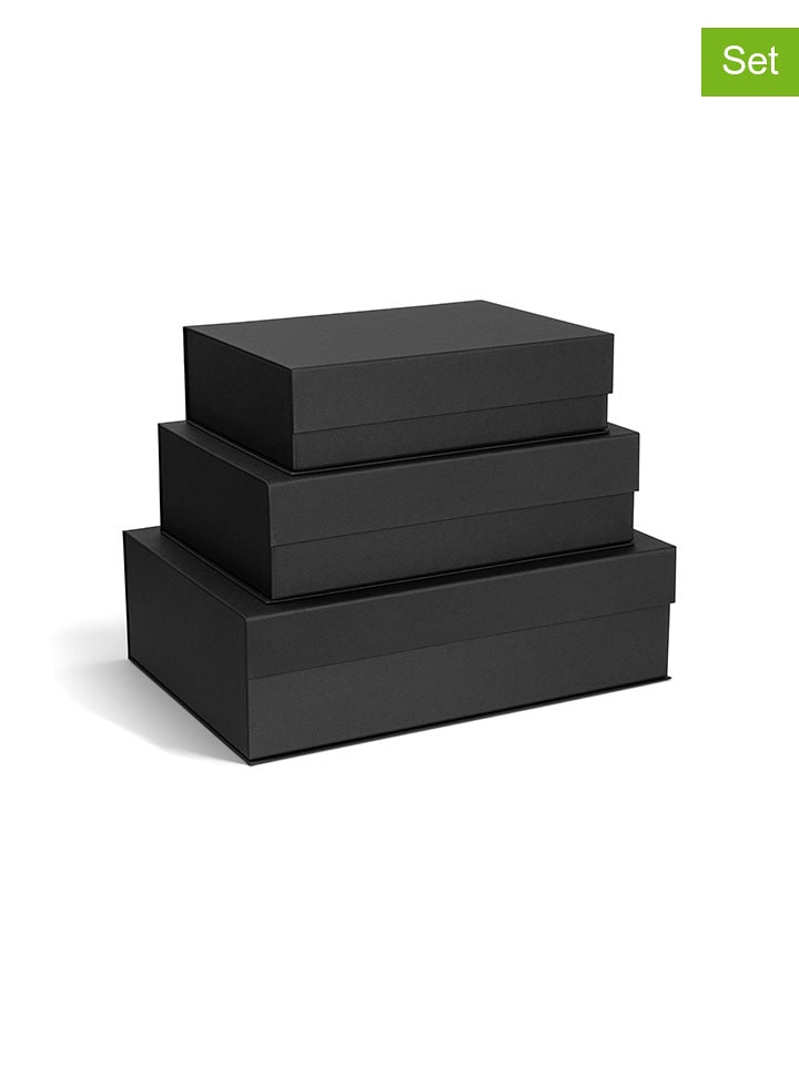 BIGsoBox 3er-Set: Dokumentenboxen "Kian" in Anthrazit - 34% | Buero-schulbedarf