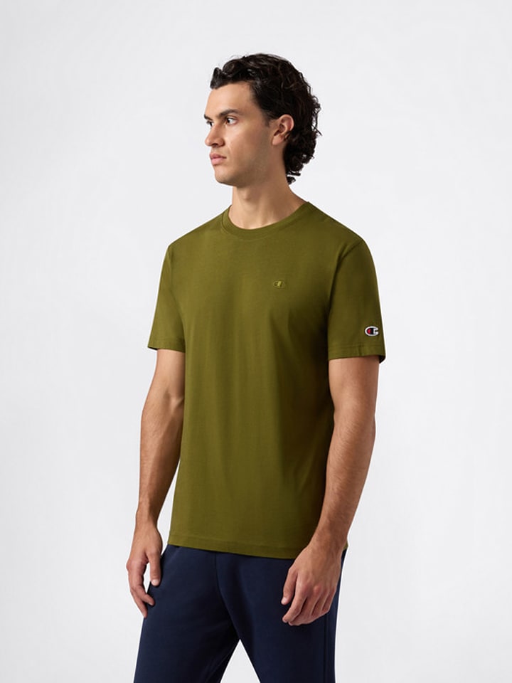 Champion Shirt in Khaki - 55% | Größe S | Herren-plussize
