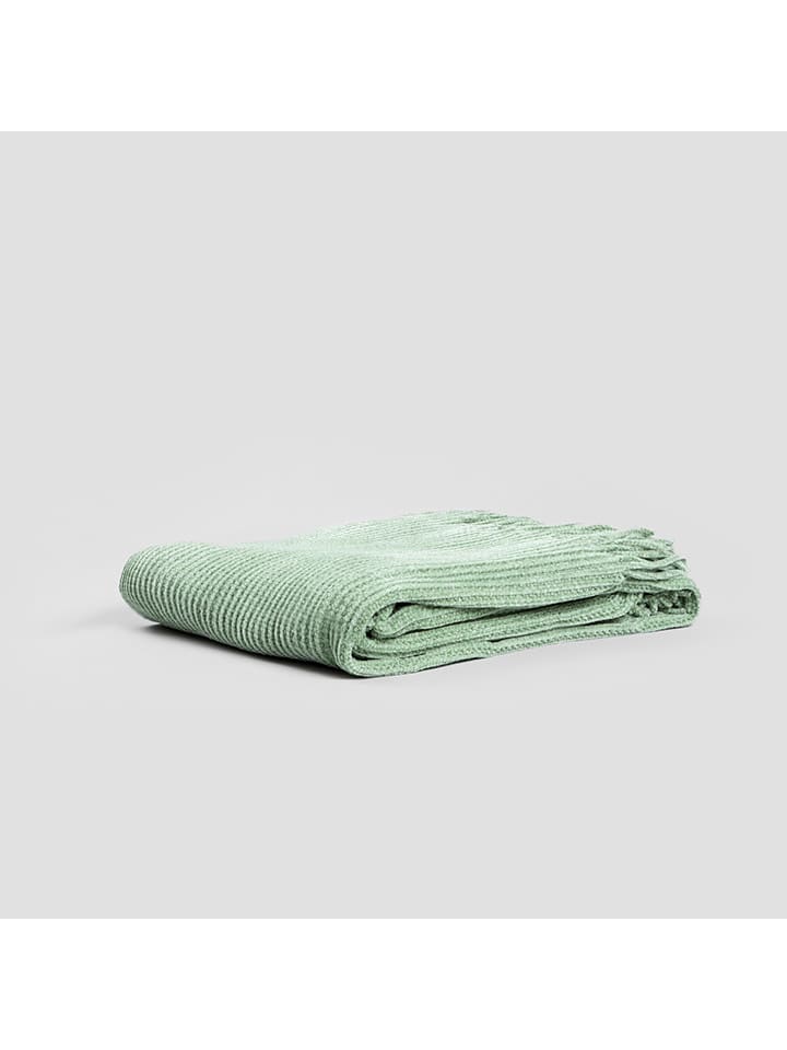 Homla Plaid "Chenille" in Hellgrün - (L)170 x (B)130 cm - 16% | Decken
