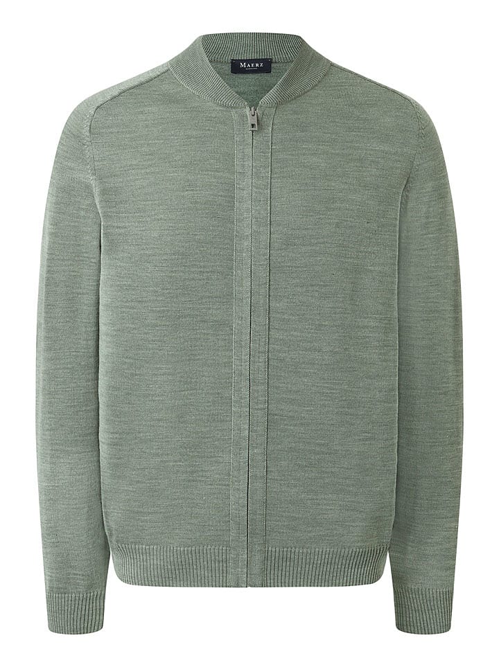 Maerz Muenchen Wollcardigan in Mint - 66% | Größe 52 | Herren-pullover-cardigans