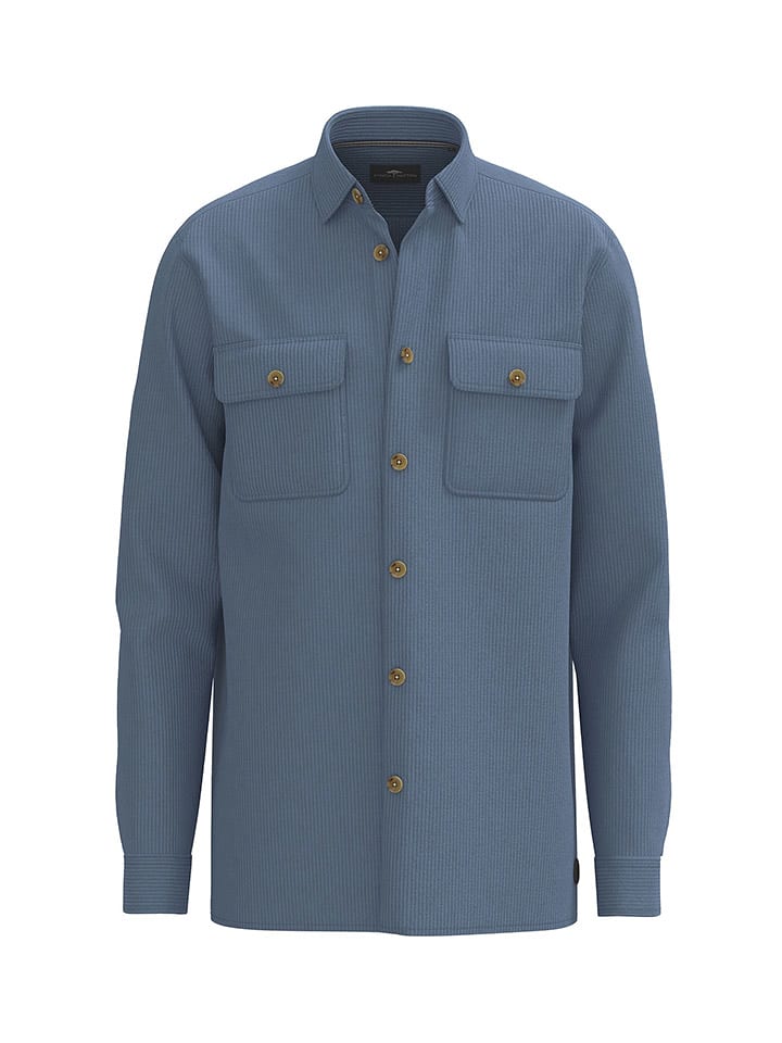 FYNCH-HATTON Hemdjacke in Blaugrau - 67% | Größe M | Herren-plussize