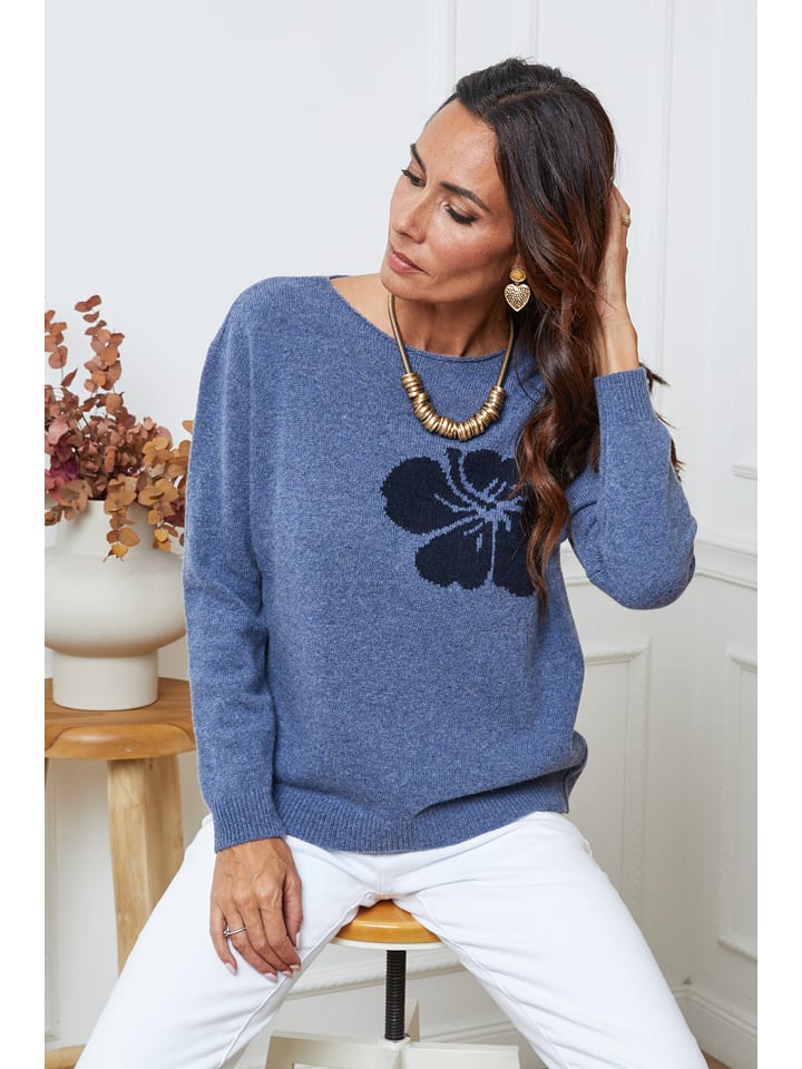 Joséfine Pullover "Lambi" in Blau - 77% | Größe L | Damen-pullover-cardigans
