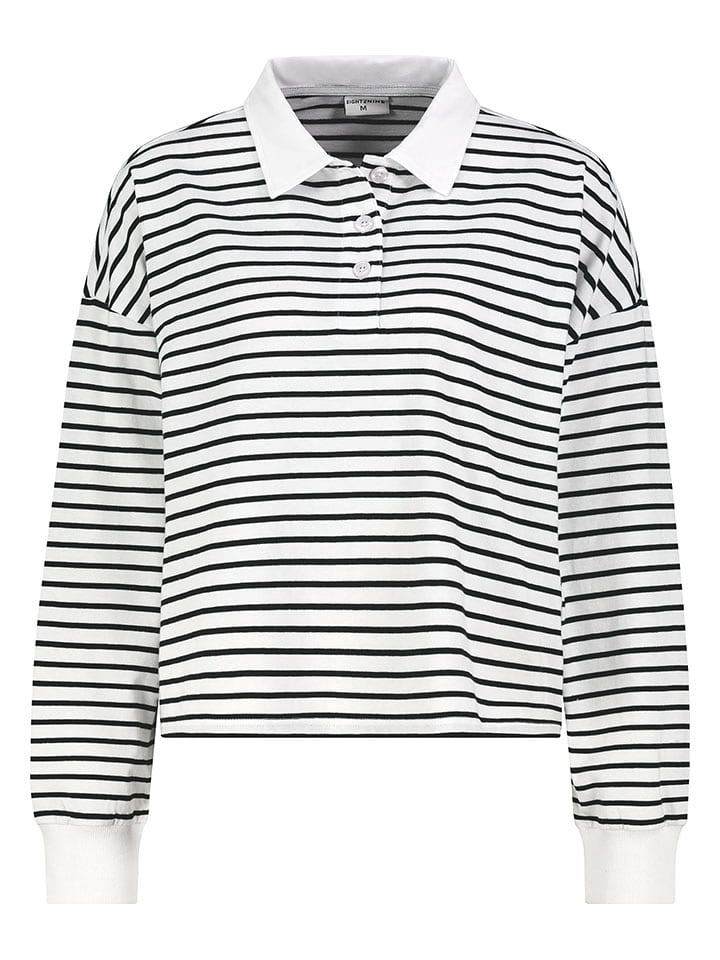 Eight2Nine Poloshirt in Weiß/ Schwarz - 62% | Größe XS | Damen-tops