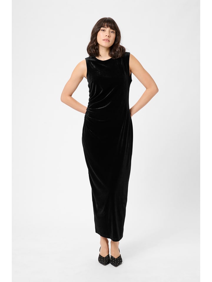 Kaffe Samtkleid in Schwarz - 54% | Größe S | Damen-kleider