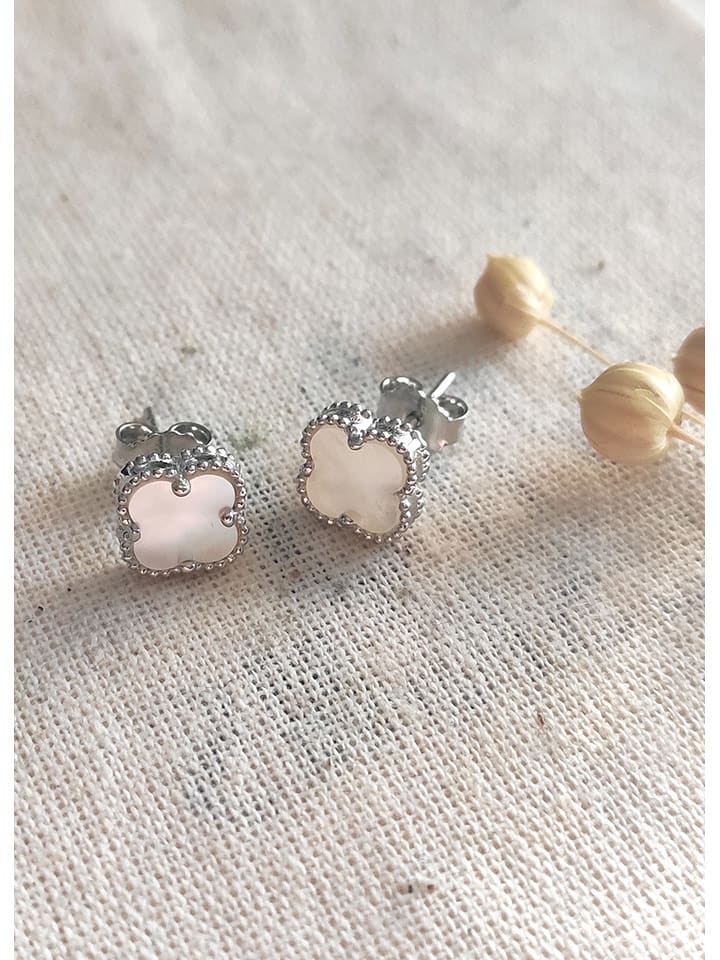 Miu Silver Silber-Ohrstecker mit Perlmutt - 68% | Schmuck