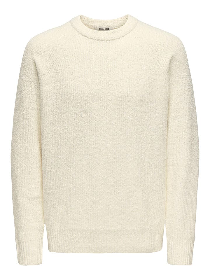ONLY & SONS Pullover "Dale" in Creme - 50% | Größe L | Herren-plussize