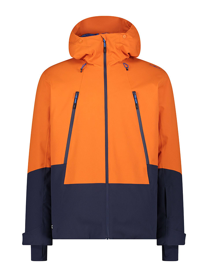 cmp Ski-/ Snowboardjacke in Orange/ Dunkelblau - 64% | Größe 48 | Herren-outdoorjacken