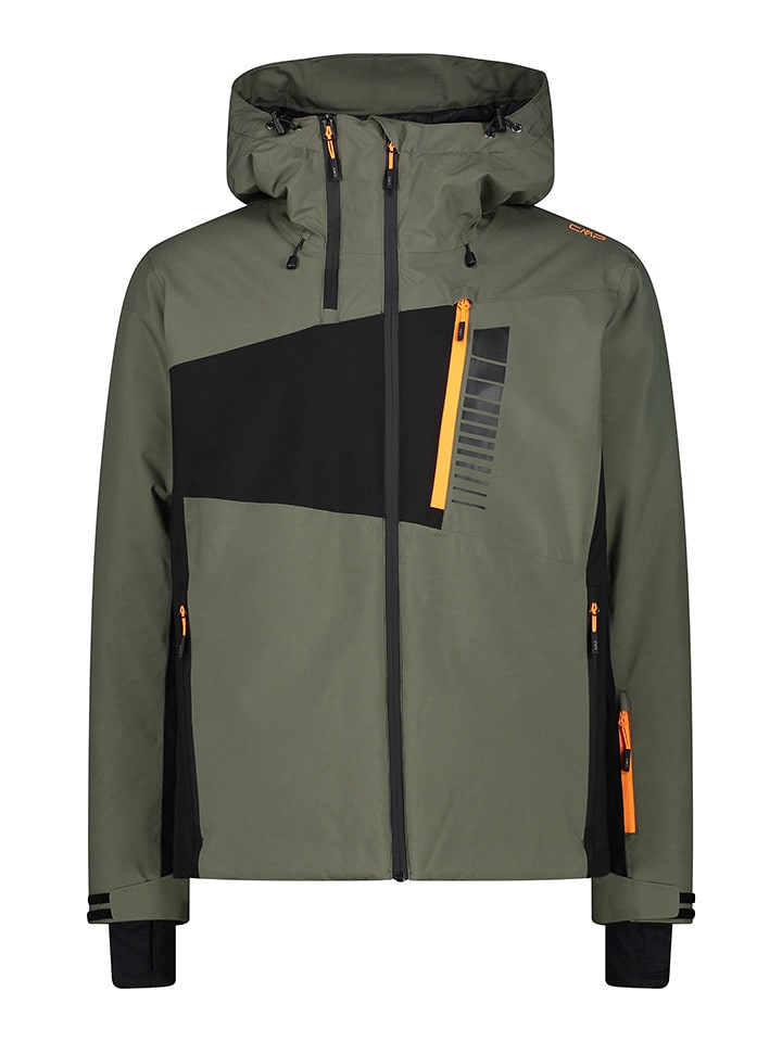 cmp Ski-/ Snowboardjacke in Khaki/ Schwarz - 68% | Größe 46 | Herren-outdoorjacken