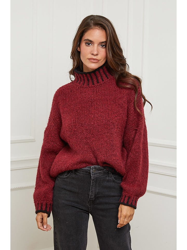 L'armoire de Suzette Rollkragenpullover in Bordeaux - 72% | Größe 38/40 | Damen-pullover-cardigans
