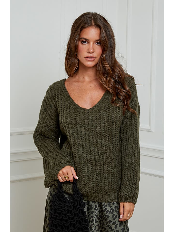 L'armoire de Suzette Pullover in Khaki - 64% | Größe 38/40 | Damen-pullover-cardigans