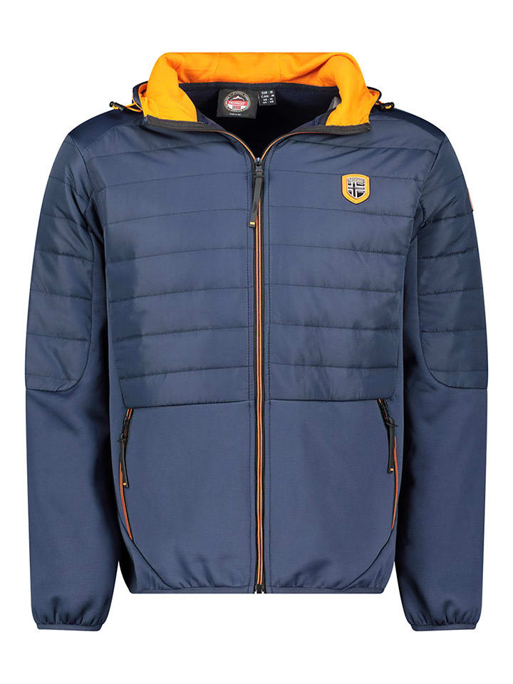 Geographical Norway Softshelljacke "Tennis" in Dunkelblau/ Orange - 69% | Größe M | Herren-outdoorjacken