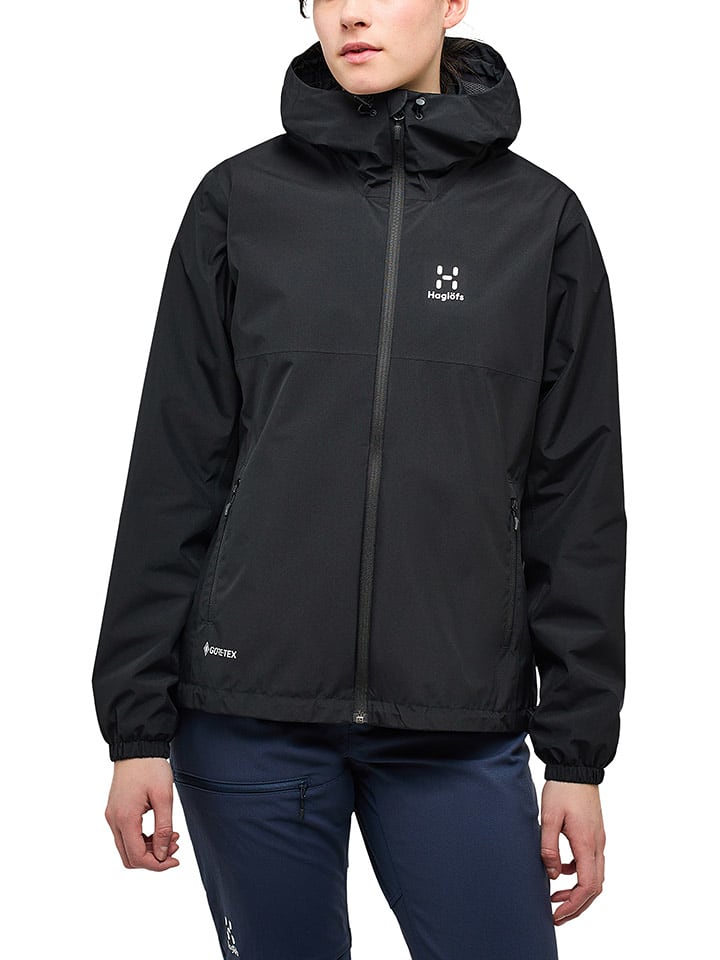 Haglöfs Regenjacke "Kaise GTX" in Schwarz - 63% | Größe S | Damen-outdoorjacken