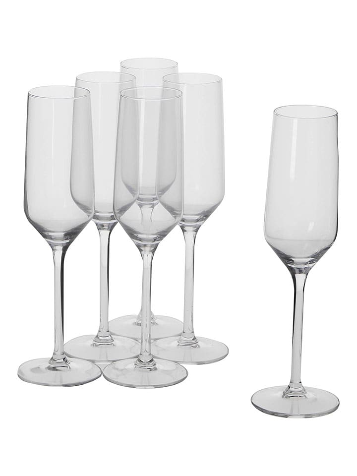 Alpina 6er-Set: Champagnergläser - 220 ml - 29% | Gedeckter-tisch