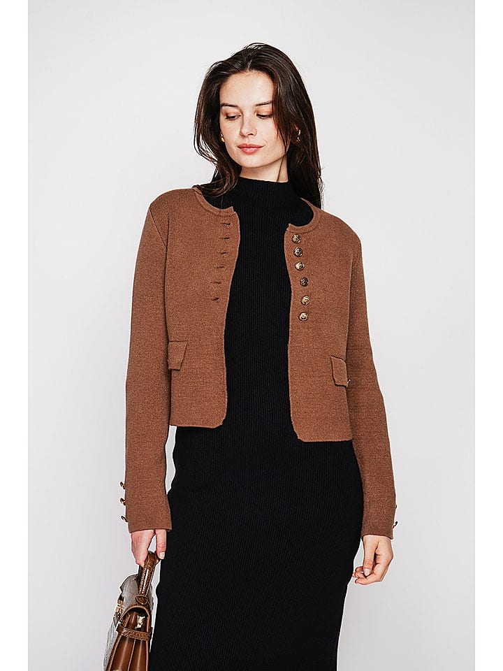 C& Jo Cardigan in Cognac - 72% | Größe 36 | Damen-pullover-cardigans