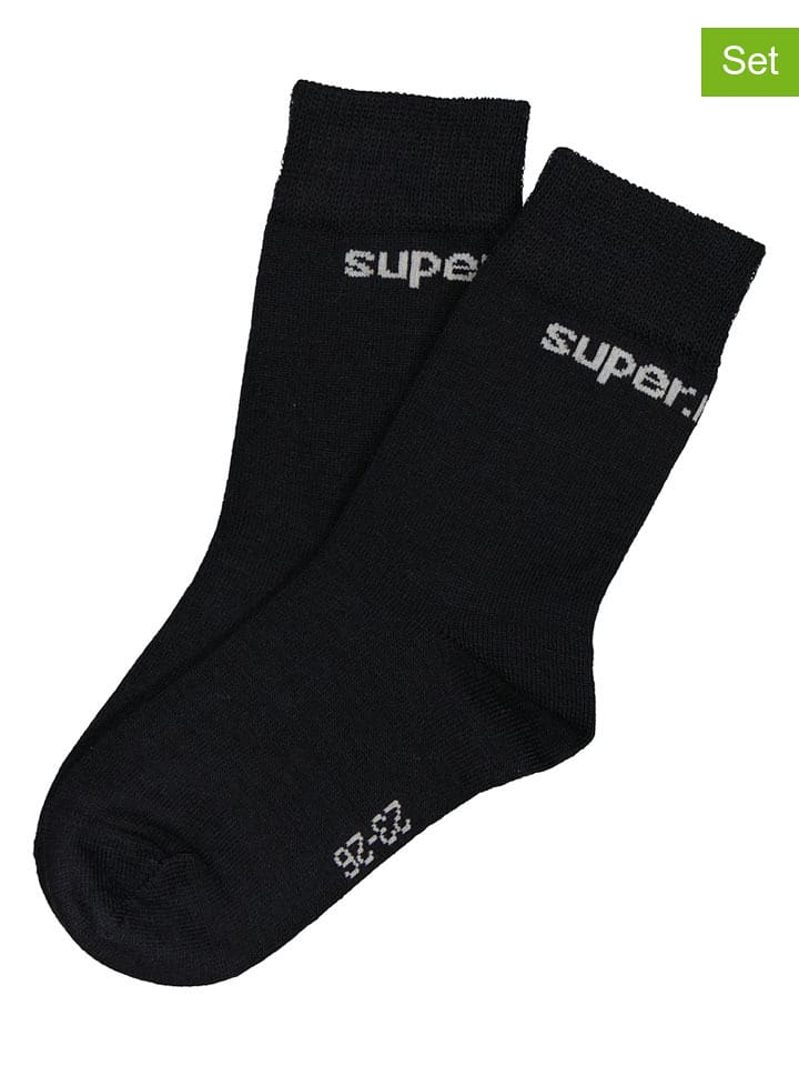 super.natural 2er-Set: Socken in Schwarz - 44% | Größe 27-30 | Babysocken-strumpfhosen