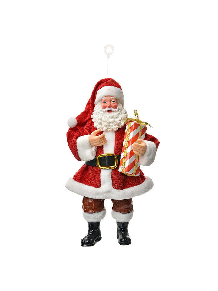 Clayre & Eef Dekoanhänger "Weihnachtsmann" in Rot - (H)17 cm - 30% | Dekofiguren