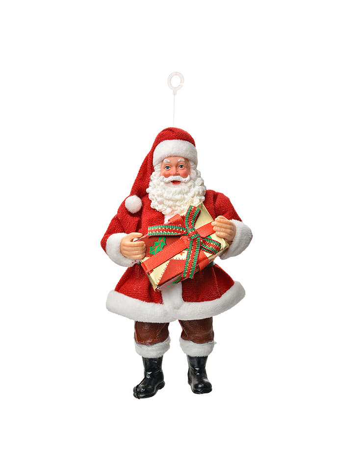 Clayre & Eef Dekoanhänger "Weihnachtsmann" in Rot - (H)17 cm - 25% | Dekofiguren