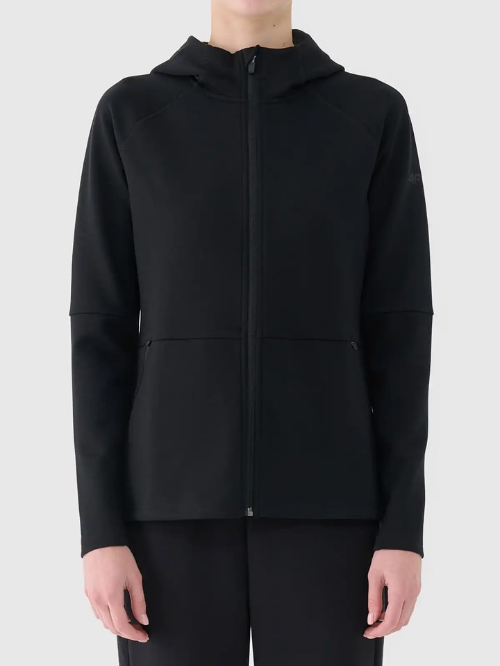 4F Sweatjacke in Schwarz - 58% | Größe XL | Damen-sweatshirts-jacken