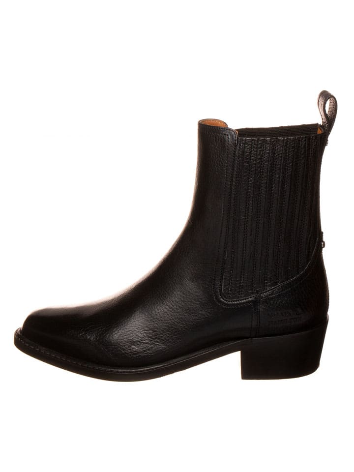 MELVIN & HAMILTON Leder-Chelsea-Boots in Schwarz - 63% | Größe 39 | Stiefeletten