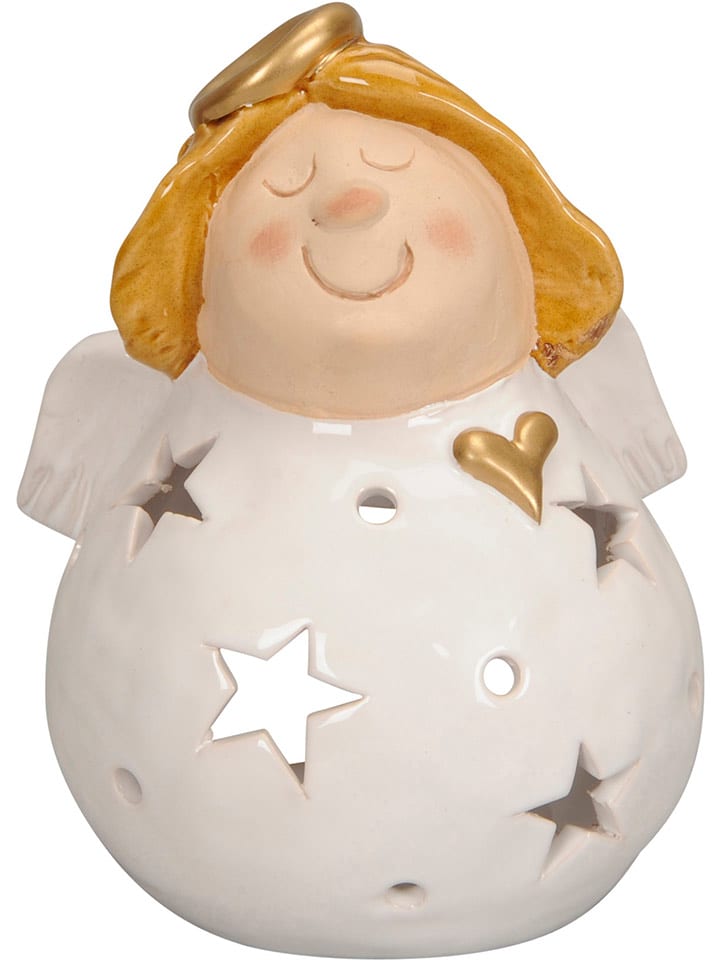 POSIWIO Świecznik "Angel" w kolorze białym - wys. 17 cm rozmiar: onesize