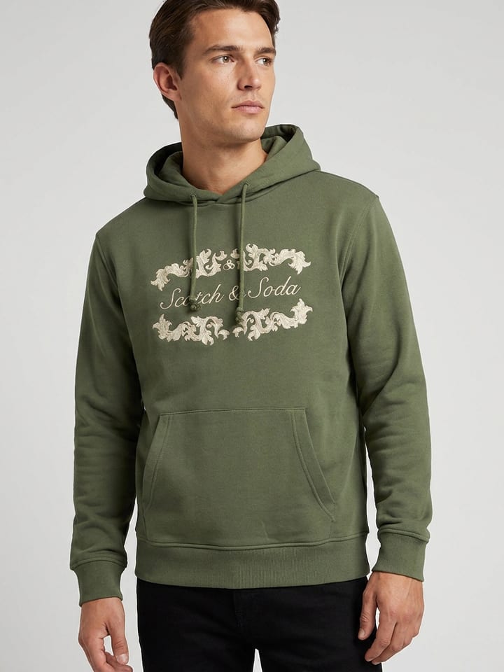 Scotch & Soda Hoodie in Khaki - 78% | Größe S | Herren-sweatshirts-jacken