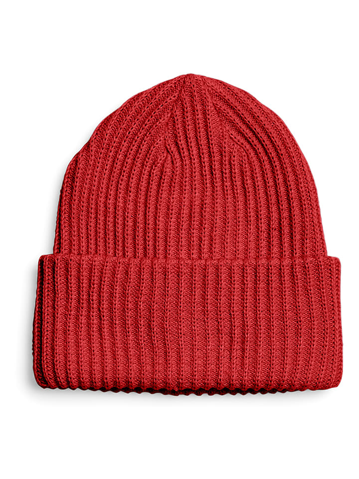 Pieces Strickmütze in Rot - 15% | Damen-muetzen-caps