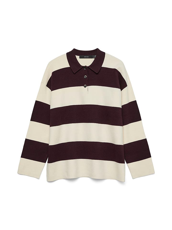 Vero Moda Pullover in Creme/ Braun - 57% | Größe S | Damen-pullover-cardigans