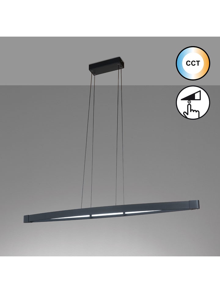 FISCHER & HONSEL LED-Pendelleuchte "Fenga" in Schwarz - (B)119 x (H)150 x (T)14,5 cm - 76% | Haengeleuchten-deckenleuchten
