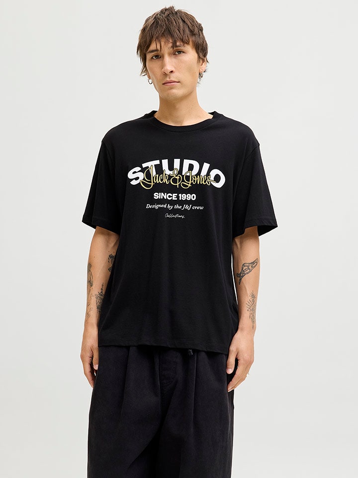 Jack & Jones Shirt "Yuki" in Schwarz - 26% | Größe L | Herren-plussize
