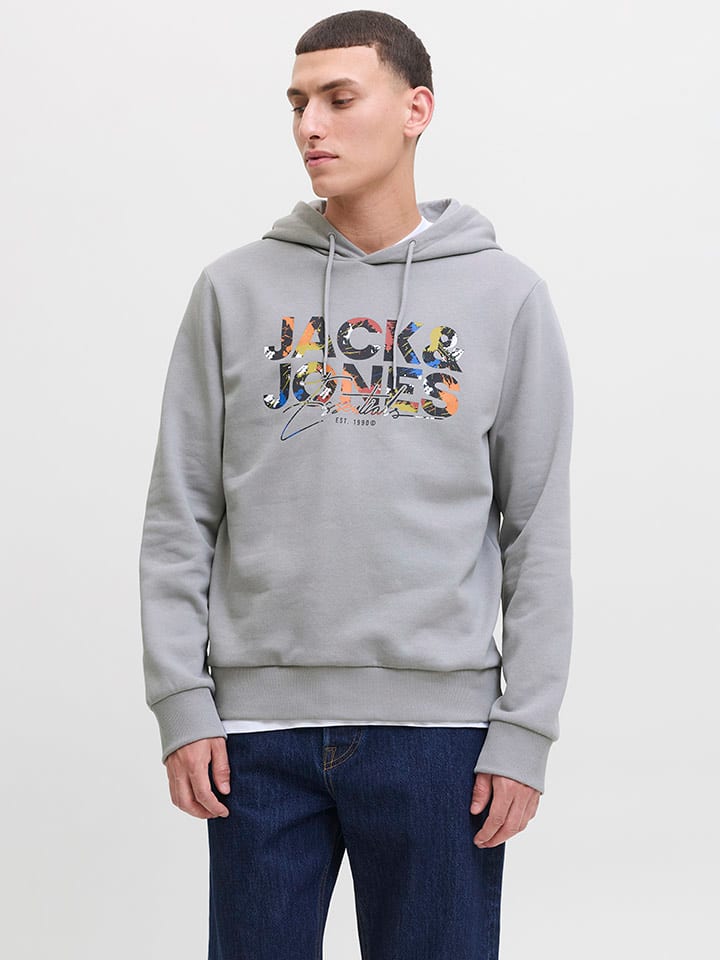 Jack & Jones Hoodie "Geplas" in Grau - 55% | Größe XL | Herren-sweatshirts-jacken