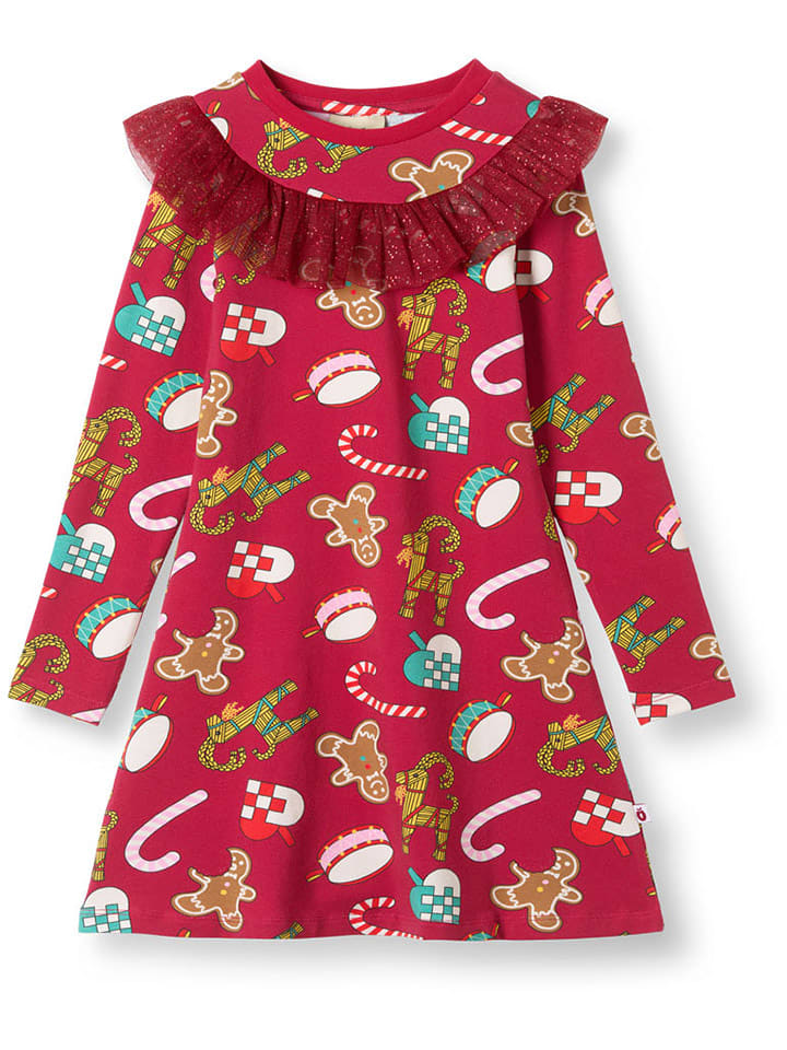 Småfolk Kleid "Pinova" in Rot - 50% | Größe 122/128 | Baby-kleider-roecke