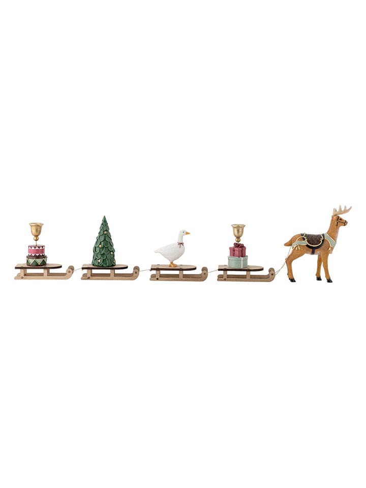 Bloomingville Kerzenständer ''Dasher Deco'' in Bunt - (B)87 x (H)16,5 x (T)5 cm - 24% | Kerzen-vasen