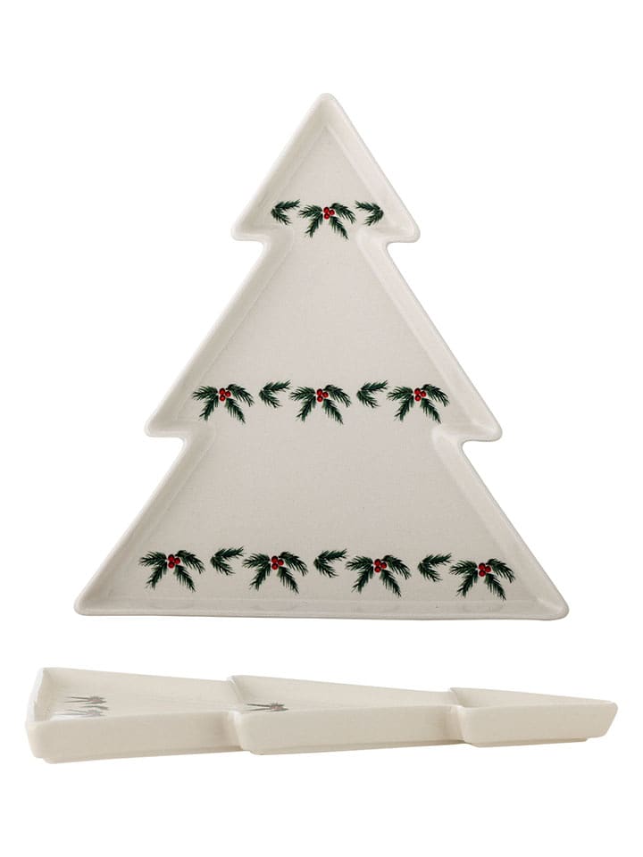 Bloomingville Servierplatte ''Berry'' in Beige/ Grün - (L)24,5 x (B)26 cm - 15% | Aufbewahren-servieren