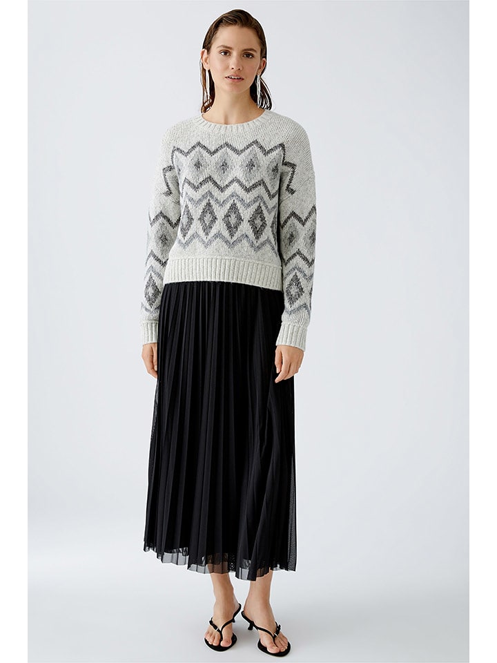 Oui Pullover in Grau - 80% | Größe 42 | Damen-pullover-cardigans