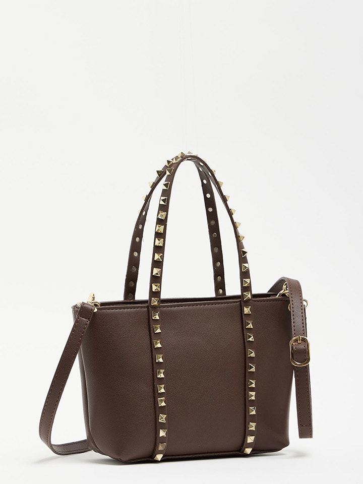 Lucky Bees Schultertasche in Braun - (B)37 x (H)35 x (T)8 cm - 60% | Damen-taschen