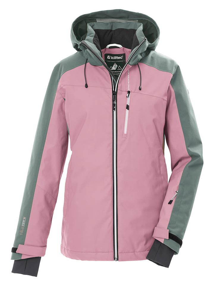 Killtec Ski-/ Snowboardjacke in Pink/ Grün - 52% | Größe 38 | Damen-outdoorjacken