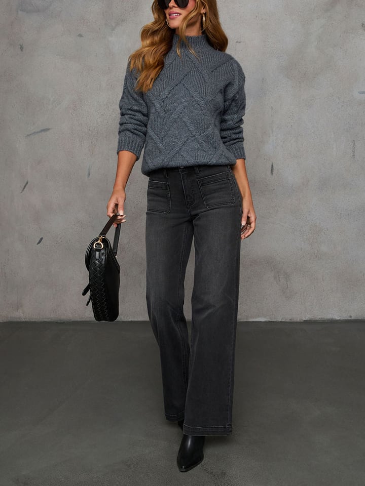 LA Angels Pullover in Anthrazit - 64% | Größe L | Damen-pullover-cardigans