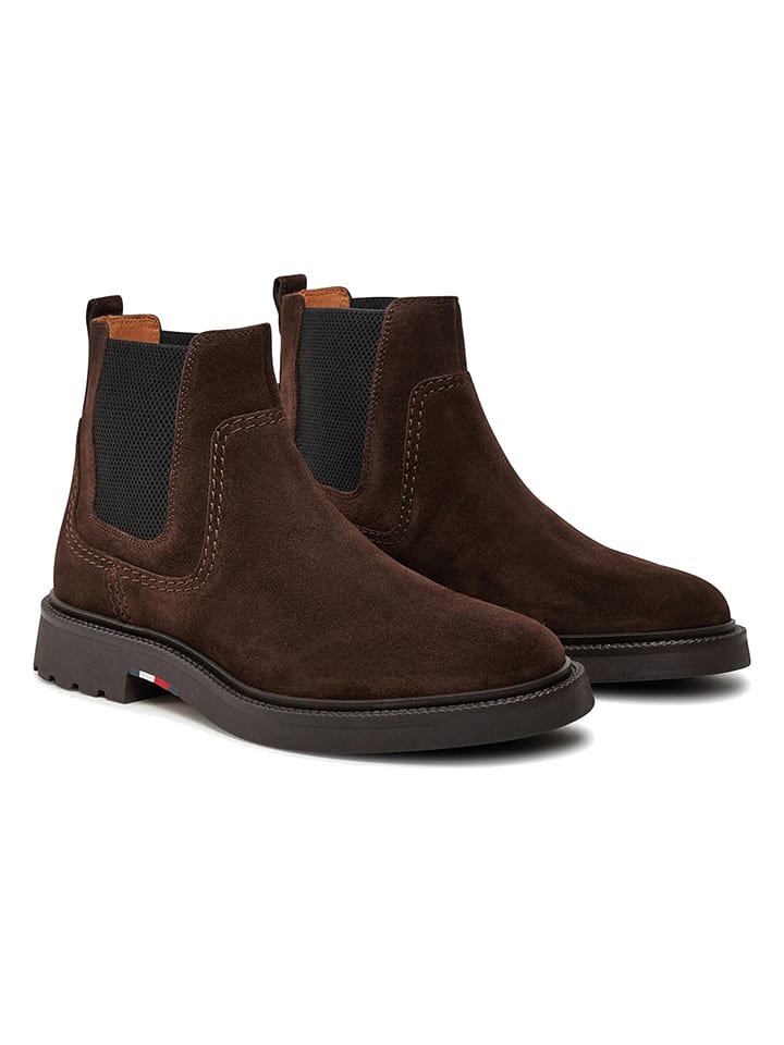 Tommy Hilfiger Shoes Leder-Chelsea-Boots in Braun - 57% | Größe 43 | Herrenstiefel