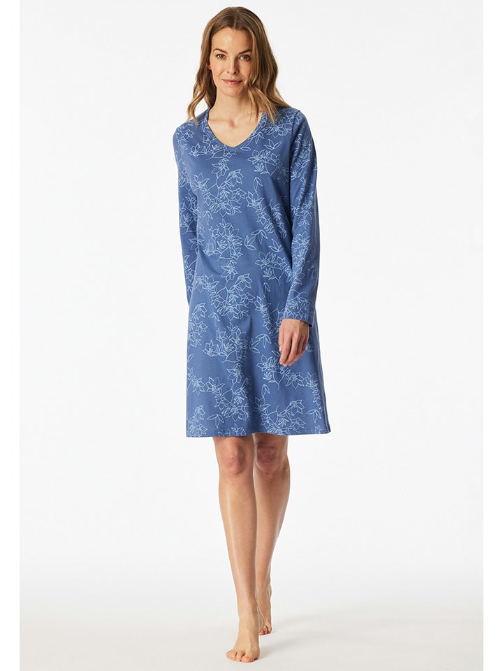 UNCOVER BY SCHIESSER Nachthemd in Blau - 26% | Größe 38 | Damen-loungewear