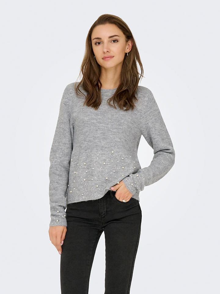 JDY Pullover "Pearl" in Grau - 57% | Größe XL | Damen-pullover-cardigans