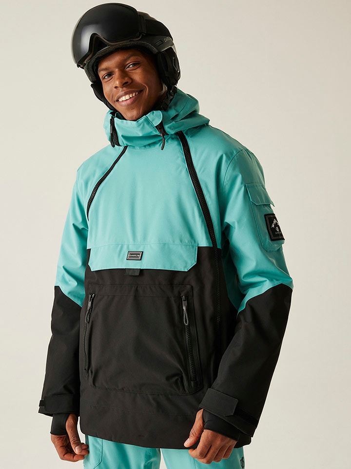 Dare 2b Ski-/ Snowboardjacke "T-bar II" in Türkis/ Schwarz - 72% | Größe XL | Herren-outdoorjacken