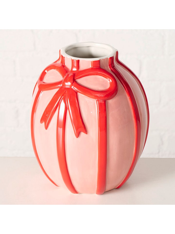 Boltze Vase "Volta" in Rosa/ Rot - (H)19,5 cm - 32% | Kerzen-vasen