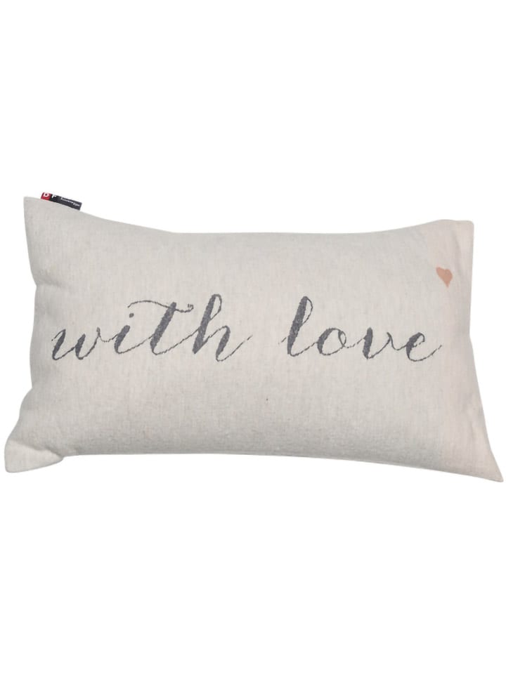 David Fussenegger Kissenhülle "Silvretta - With Love" in Beige - 24% | Größe 50x30 cm | Dekokissen