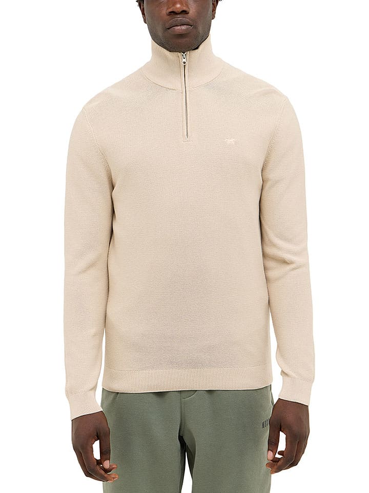 Mustang Pullover in Beige - 58% | Größe XXL | Herren-plussize