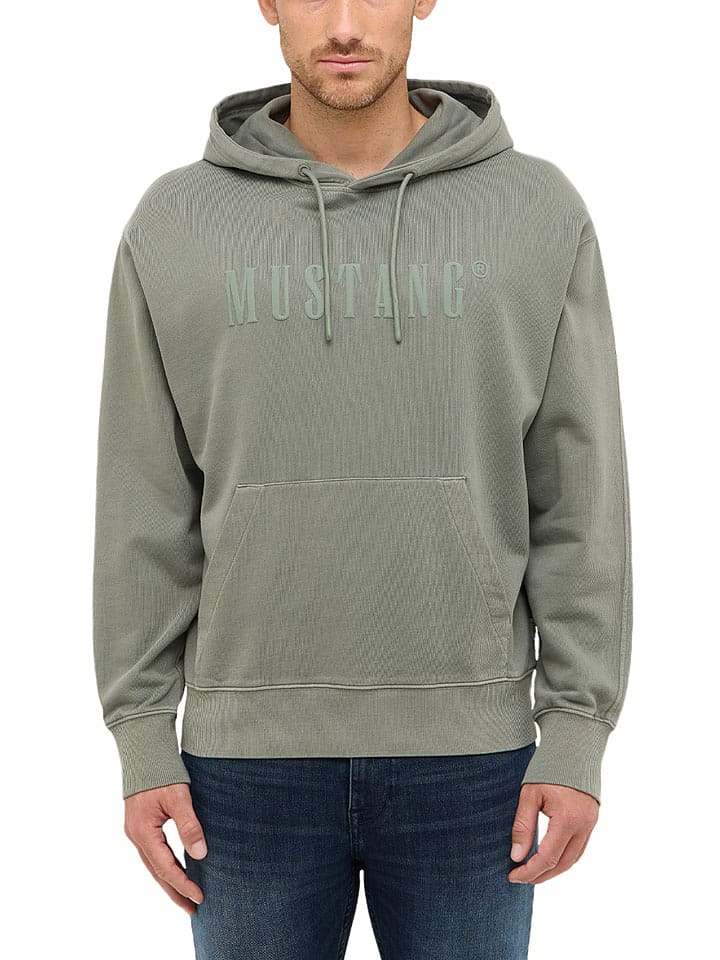 Mustang Hoodie in Grün - 58% | Größe M | Herren-sweatshirts-jacken