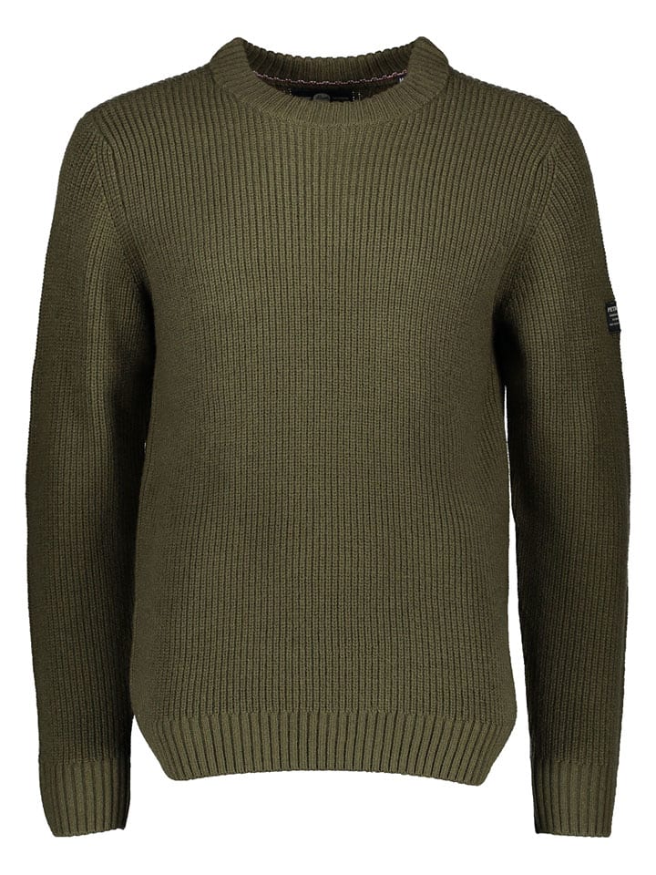 Petrol Industries Pullover in Khaki - 57% | Größe M | Herren-plussize