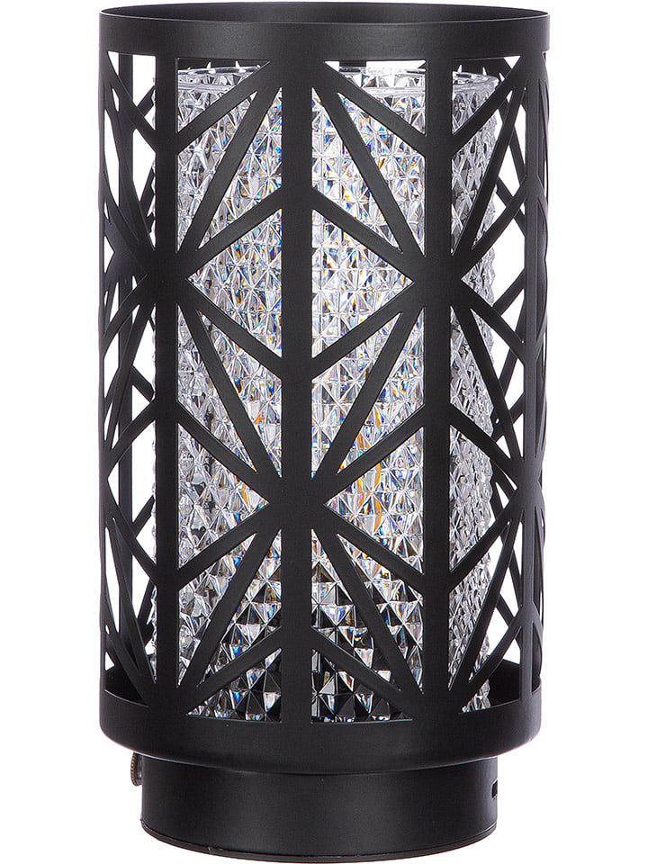 GILDE LED-Windlicht "Kristall" in Schwarz - (H)23 cm - 20% | Lichterketten-dekobeleuchtung